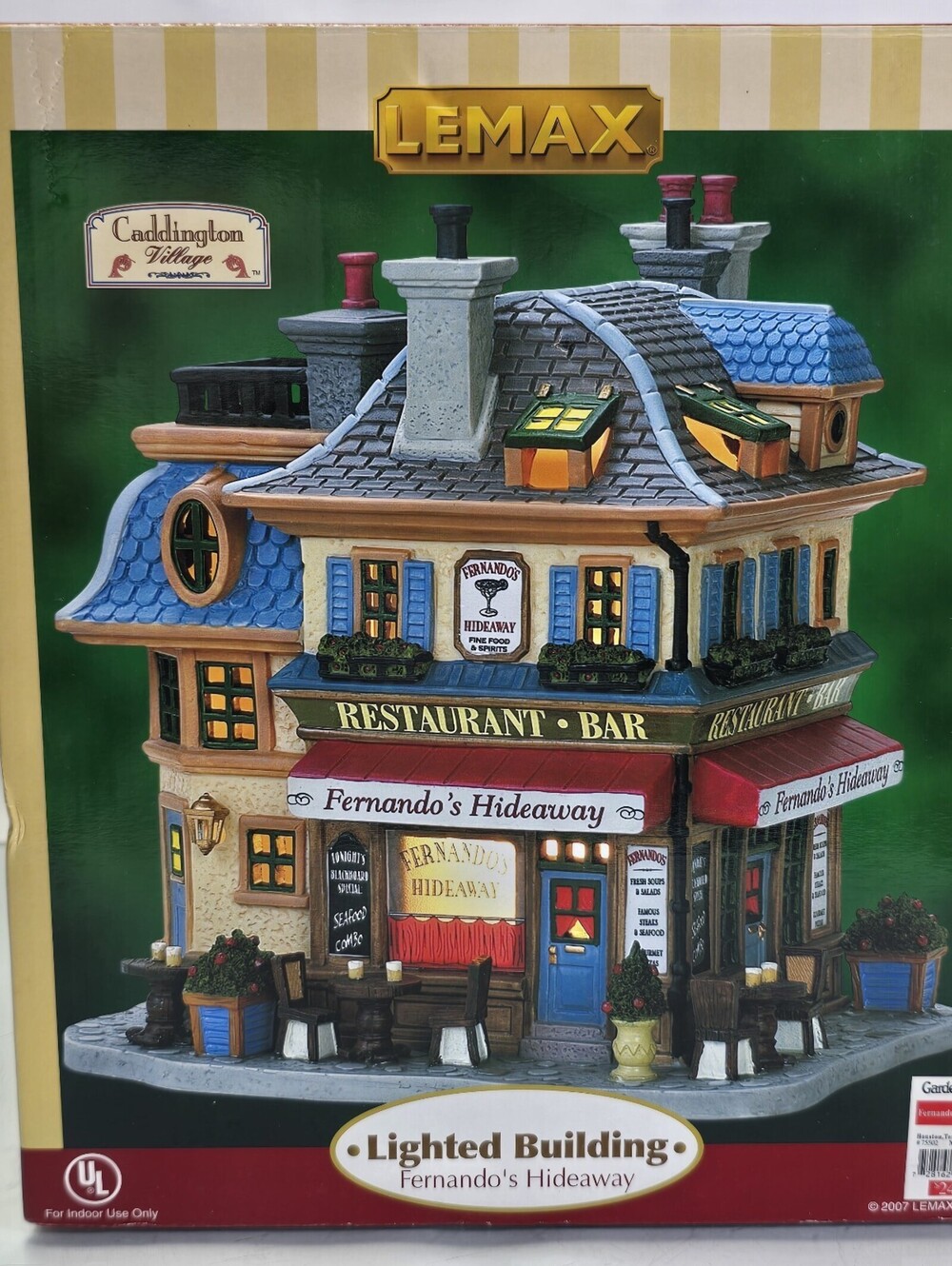 Lemax Caddington Village Fernando’s Hideaway 75502 Lighted Building 2007 Restaur